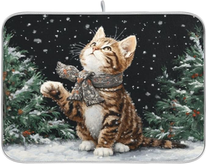 cute kitten snowflakes
