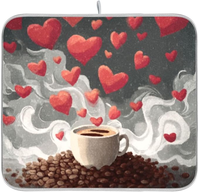 coffee red hearts