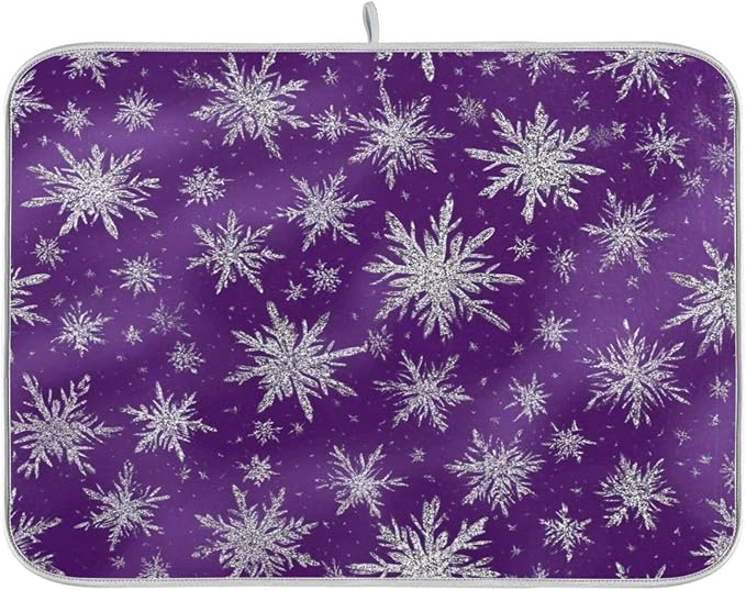 purple glittery snowflakes