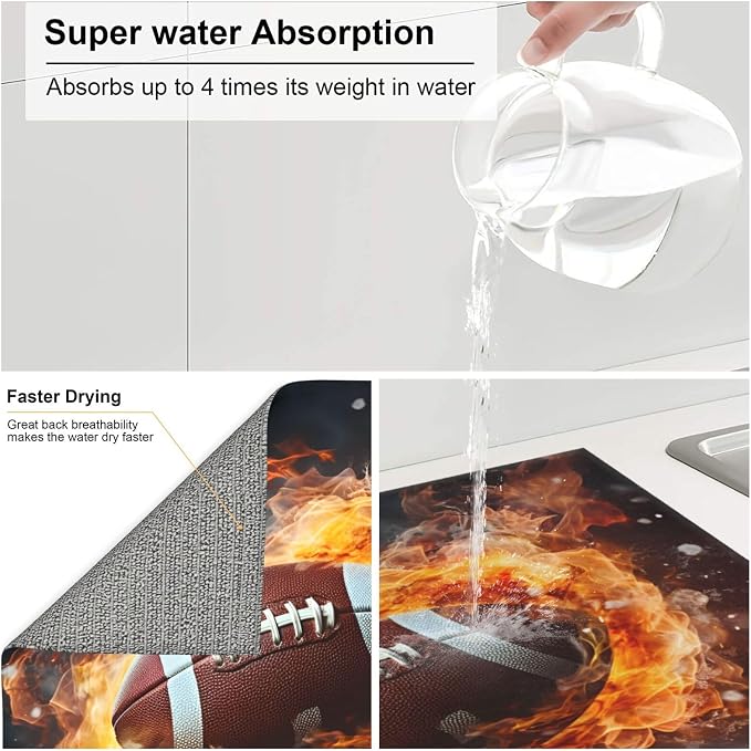 Burning Football Orange Flame