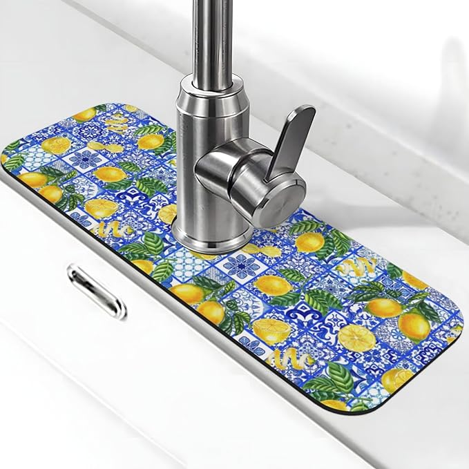 Lemon Mexican Tiles Italian Blue