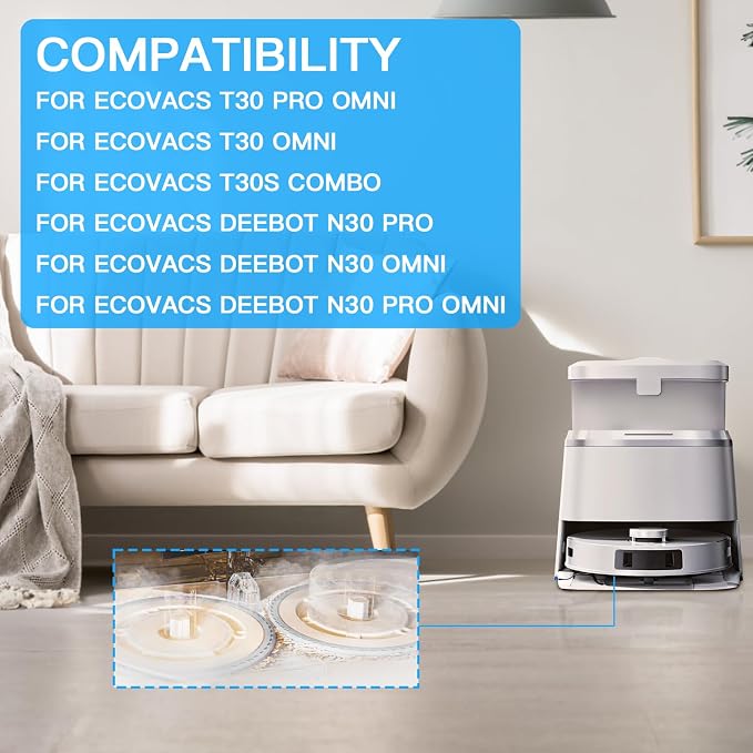 for Ecovacs Deebot N30 PRO/N30 OMNI/ N30 PRO OMNI/T30S/T30S Combo/T30 Pro Omni/T30 Omni