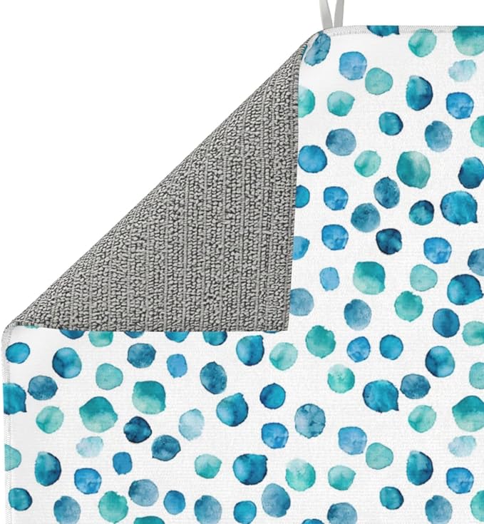 Blue Green Teal Polka Dot
