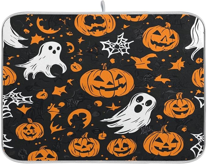 Gothic Funny Halloween Ghost and Pumpkins