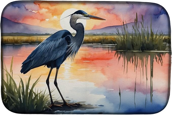 Blue Heron Setting Sun 7504