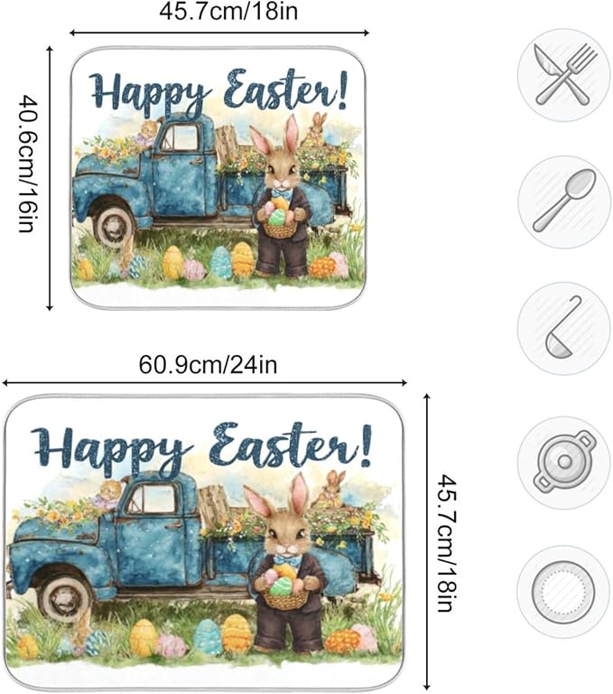 blue truck easter bunnies