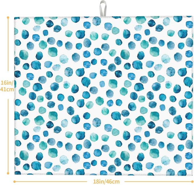 Blue Green Teal Polka Dot