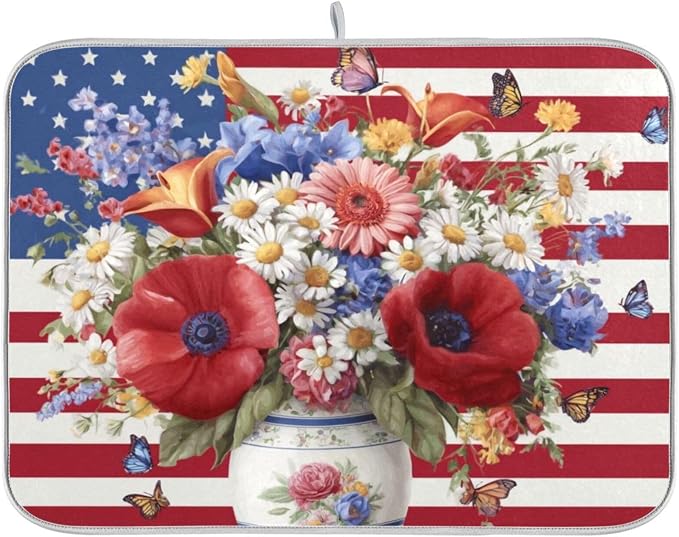 floral bouquet american flag