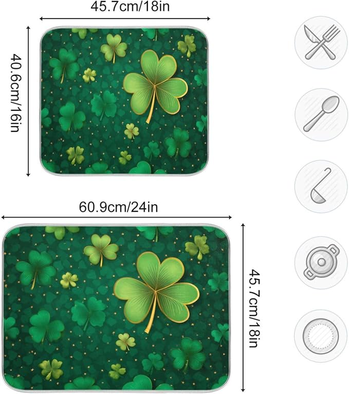 shamrock and clover leaves