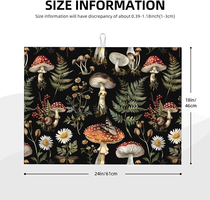 Vintage Forest Mushrooms