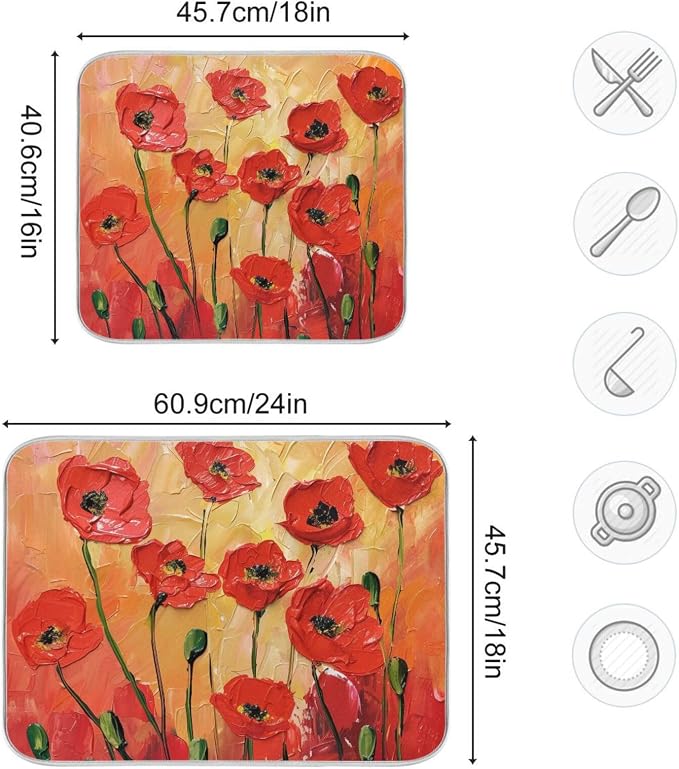 Floral Red Poppy
