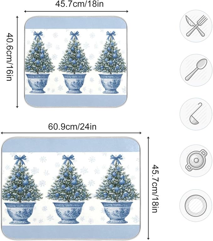 three christmas trees snowflake
