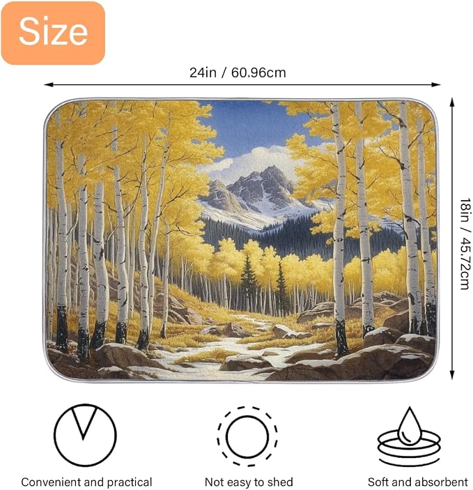 A Mountain Forest With Yellow Trees