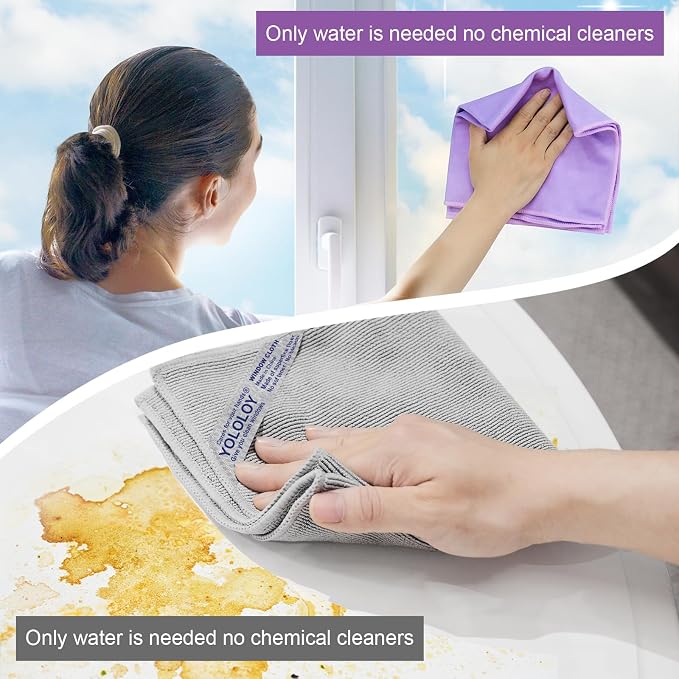 Window Cloth(2 Pack Purple)