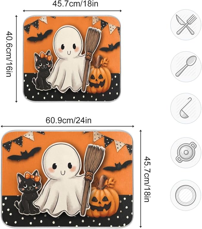cute ghost black cat
