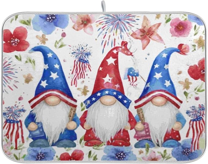 cute gnomes american flag