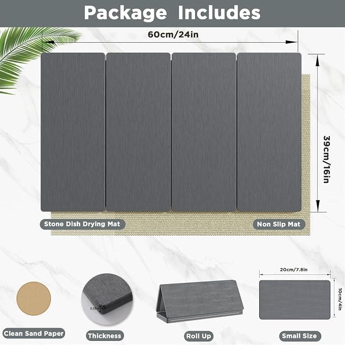 Dark Grey 4-Fold Solid(1 large+1 small)