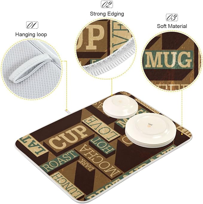 Coffee Themed Seamless Retro