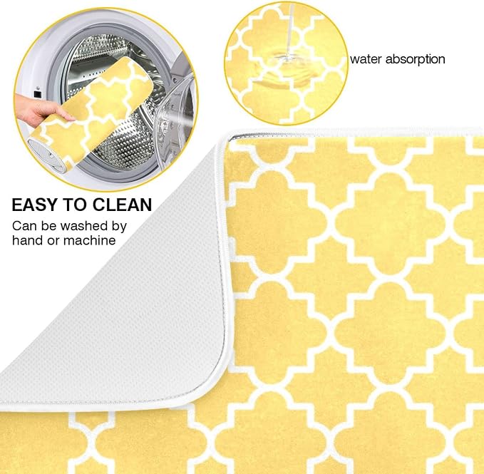 Quatrefoil Lattice Yellow Pattern