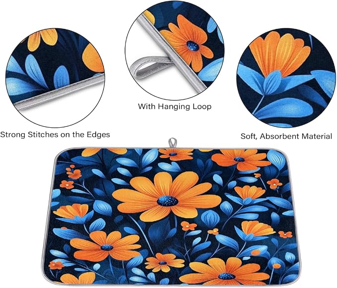 Orange And Blue Flowers
