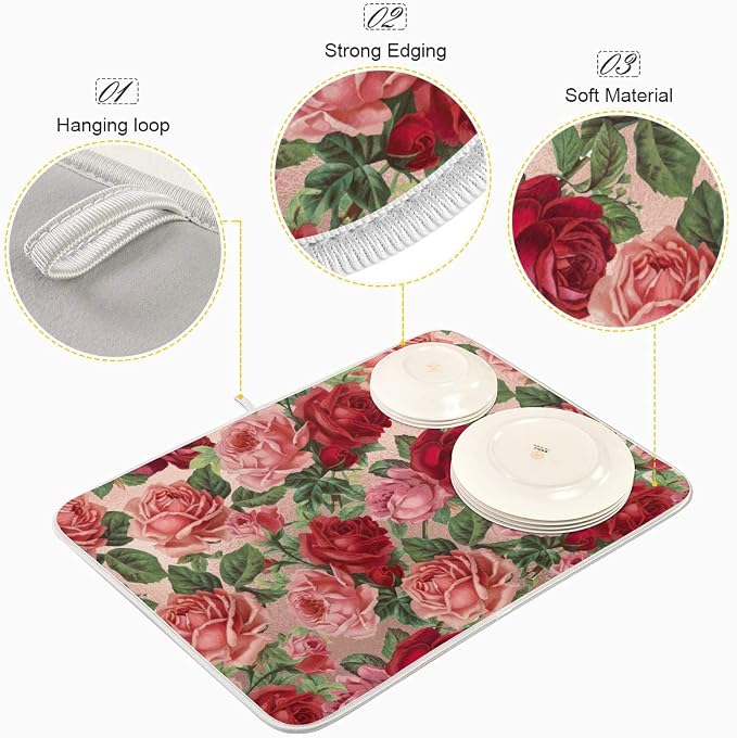 Pink Red Roses Floral