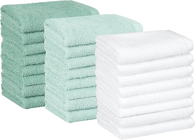 Seafoam Green, Ice Blue, White