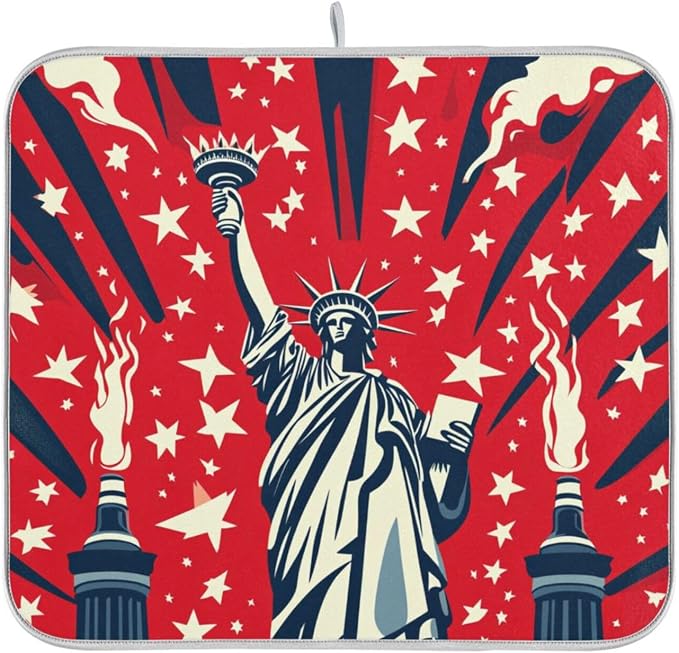 July 4th Statue of Liberty Red