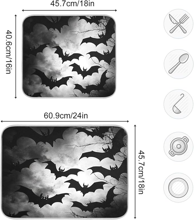 Grey Halloween Bats