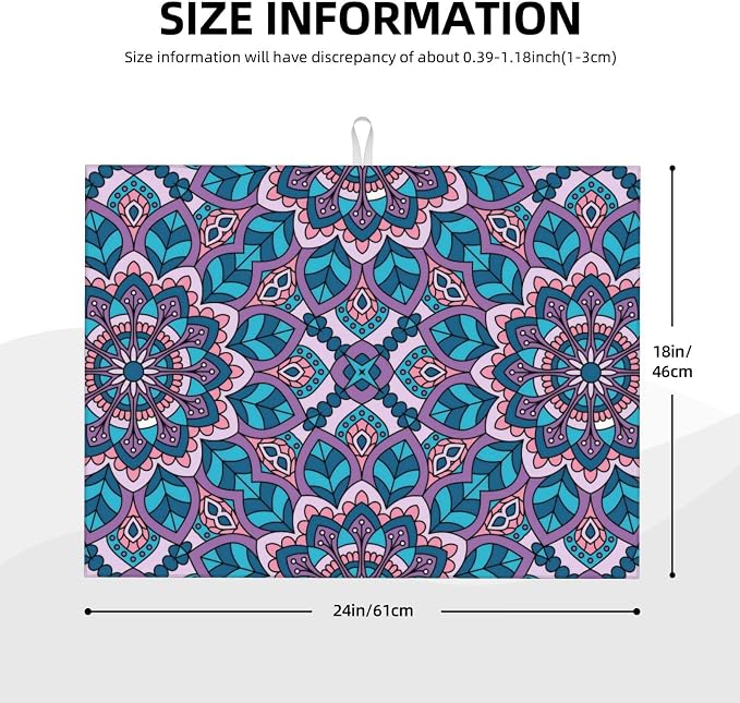 Boho Blue Purple Floral Pattern