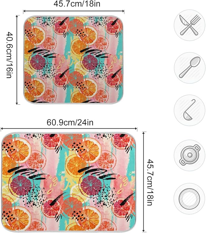 18 Colorful lemon and orange slices