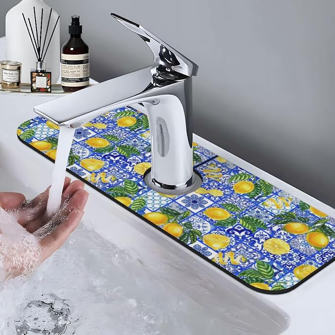 Lemon Mexican Tiles Italian Blue