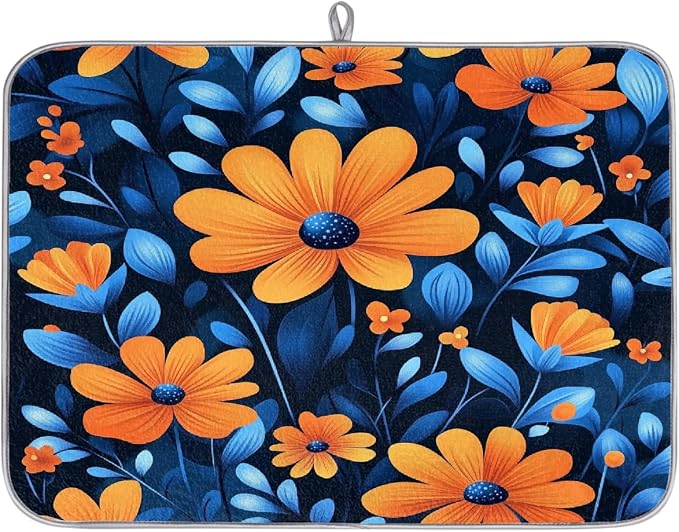 Orange And Blue Flowers