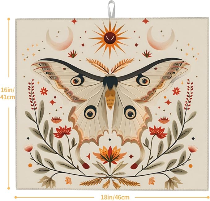 Boho Moth Sun Floral Vintage