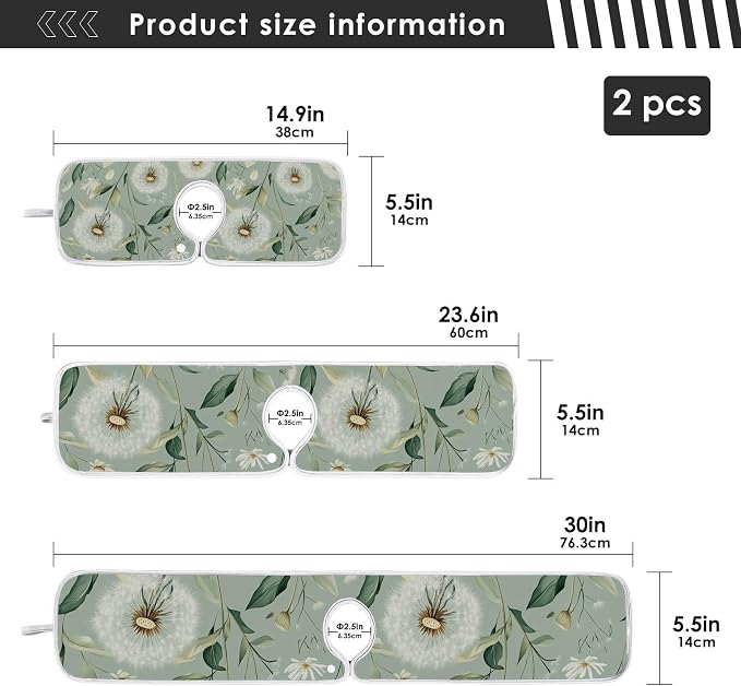 Sage Green Dandelion Mint Green Floral Avocado
