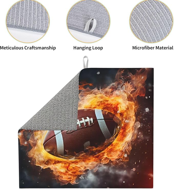 Burning Football Orange Flame