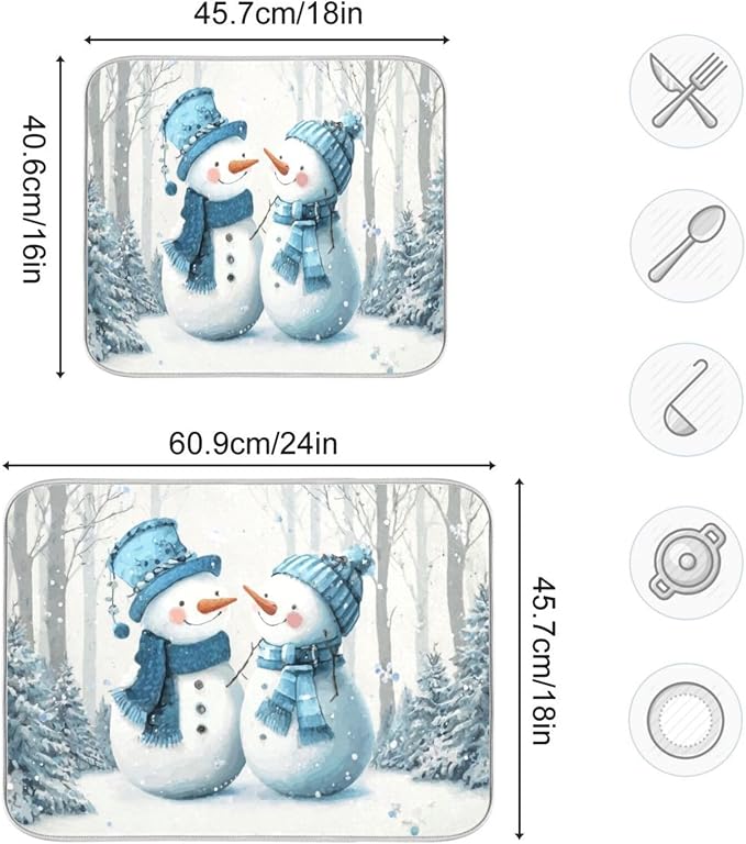 two cute snowmen