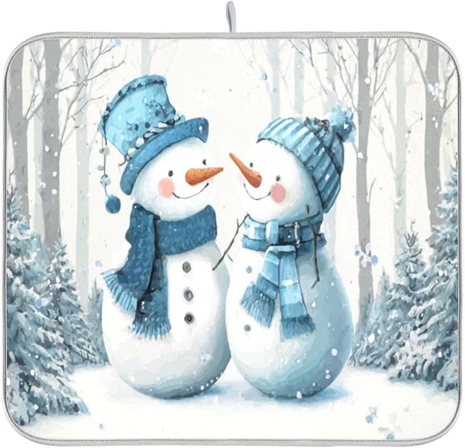 two cute snowmen