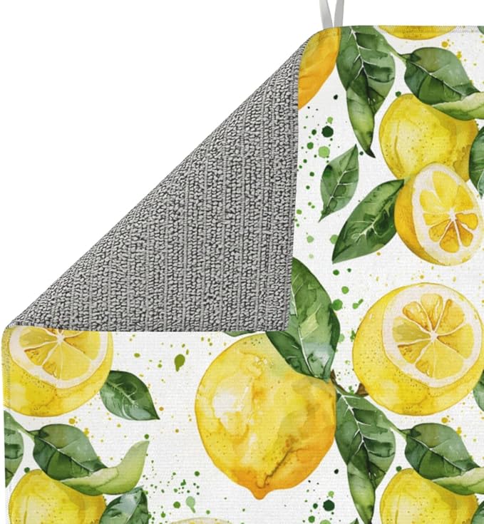 Watercolor Lemon Green Leaf