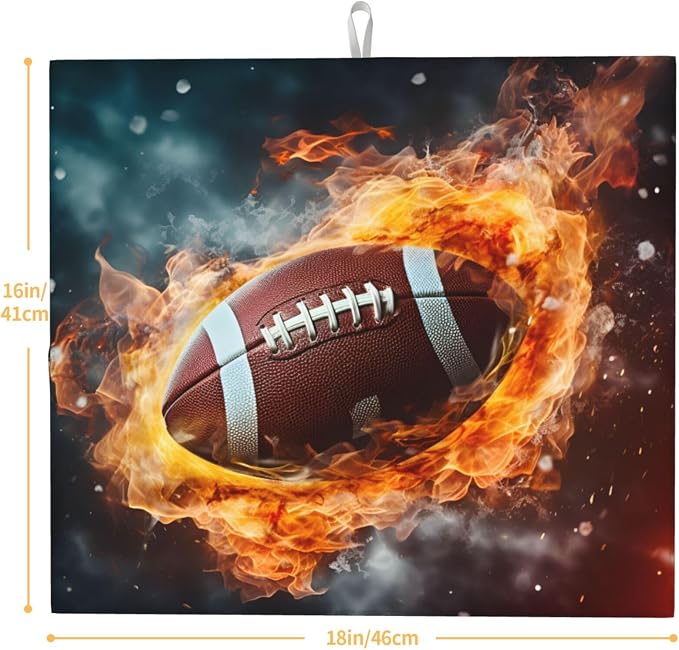 Burning Football Orange Flame