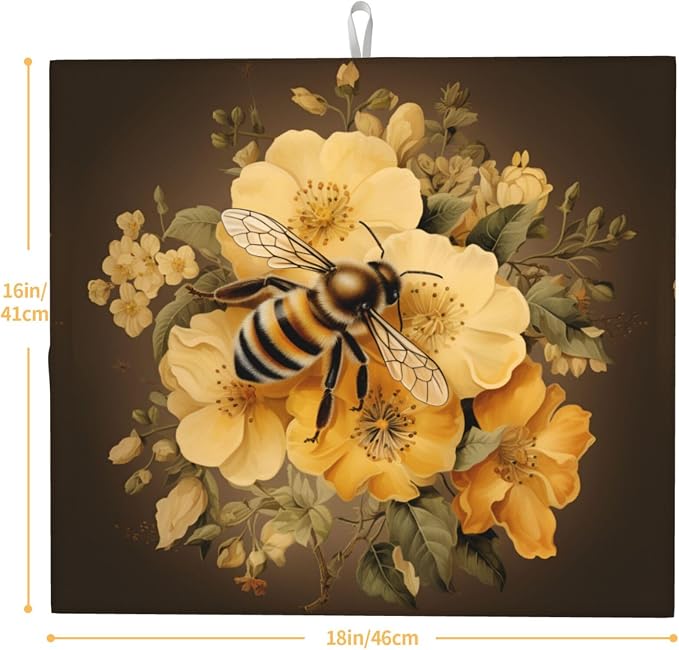 Vintage Bee Yellow Floral