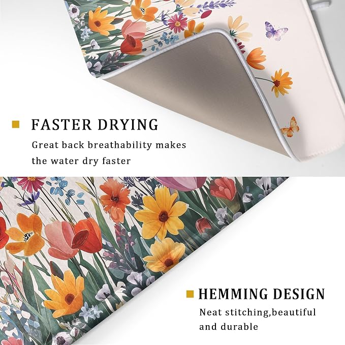 Colorful Floral Fluttering Butterfly
