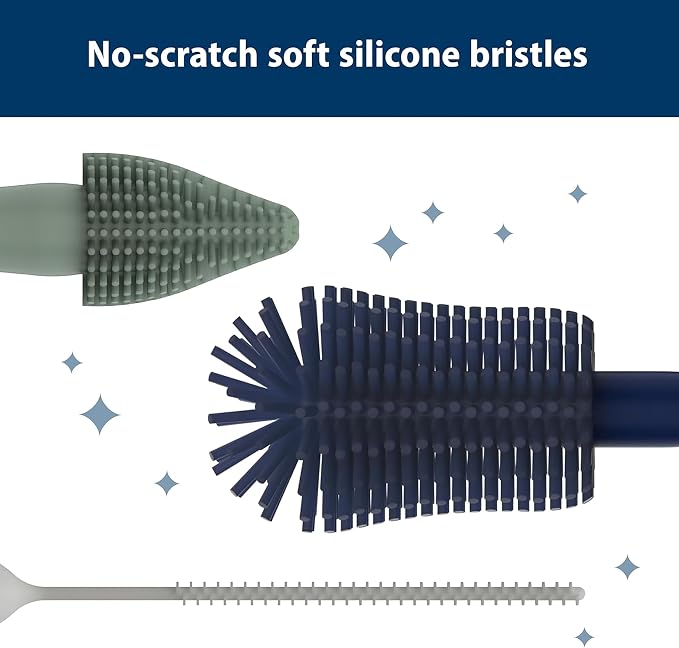 Silicone Brush Set + Blue Brush, 3-pack