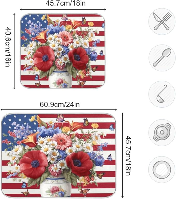 floral bouquet american flag