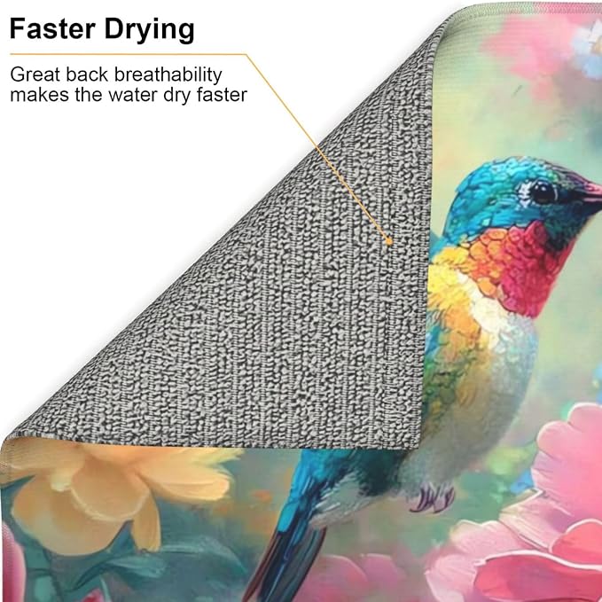 Colorful Hummingbirds Floral