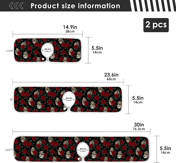 Black Mexico Skulls and Red Roses
