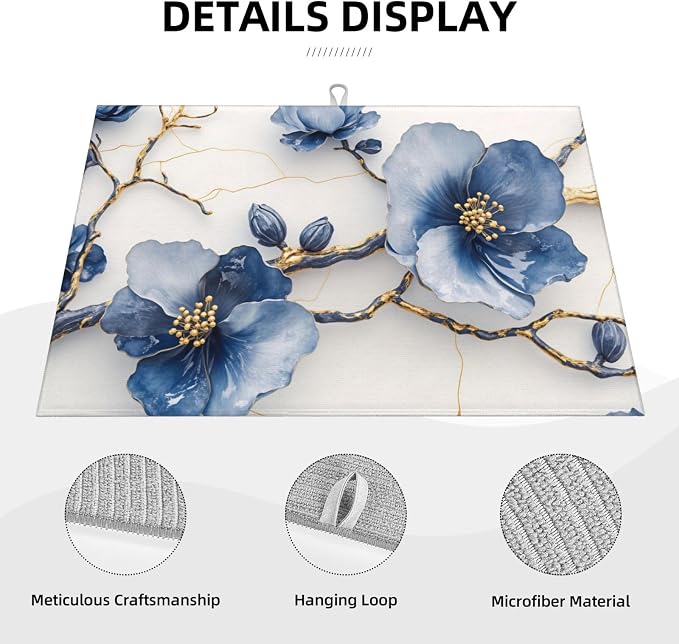 Blue Floral Branch