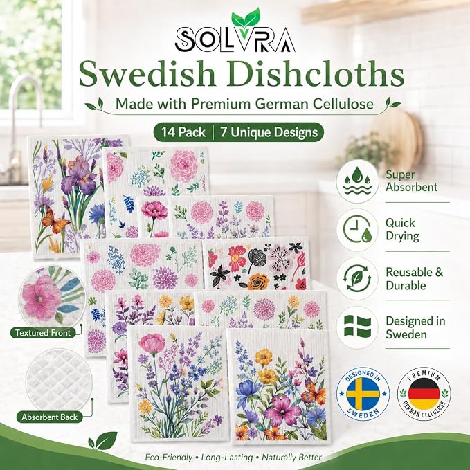 14 Pcs-flowers Print