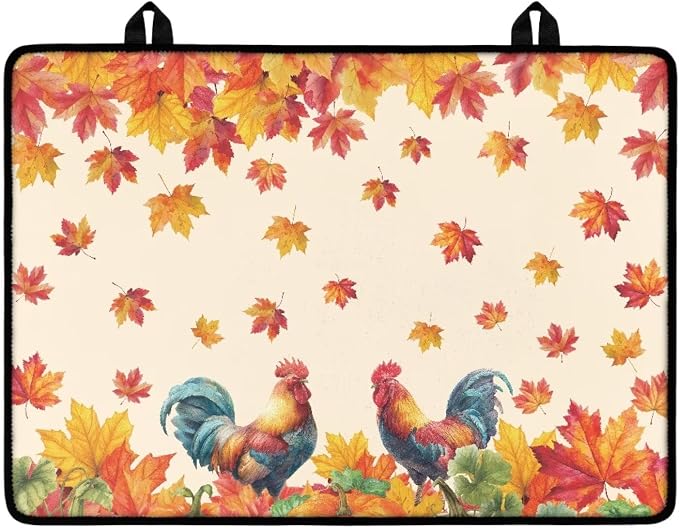Fall Rooster Maple Leaf