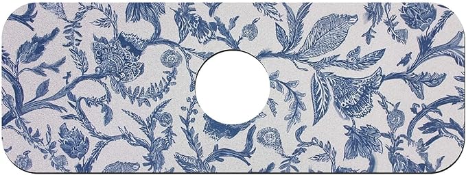 Retro blue flower vine