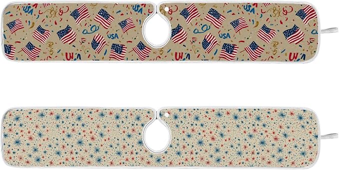Beige Patriotic Flags Fireworks